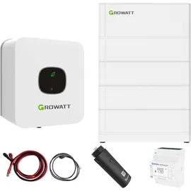 Growatt MIN 2500-XH Hybrid Wechselrichter mit 10,2 kWh Solarspeicher-Set