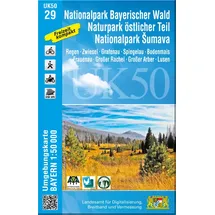 Landesamt für Digitalisierung, Breitband und Vermessung, Bayern UK50-29 Nationalpark Bayerischer Wald, Naturpark östlicher Teil, Nationalpark Sumava