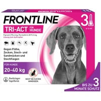 FRONTLINE TRI-ACT gegen Zecken, Flöhe und fliegende Insekten für Hunde L (20-40 kg)
