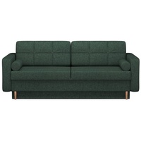Siblo 3-Sitzer Dreisitzer Sofa Ben mit Schlaffunktion - Bettzeugbehälter - 3-Sitzer Sofa grün