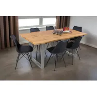 Möbelliebling Esstisch Baumkante Holz-Optik Wildeiche 180 x 90 U-Gestell