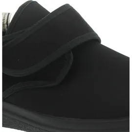 Fischer Schuhe Unisex-Klett-Hausschuh für Herren, Schwarz 48 EU