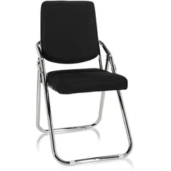 Konferenzstuhl / Besucherstuhl / Stuhl ESTO Stoff schwarz hjh OFFICE