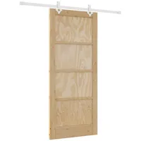 vidaXL Schiebetür rechts 86 x 198,5 cm Weiß