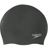 Speedo Unisex Erwachsene Plain Moulded Silicone Cap Schwimmkappe, Schwarz, Einheitsgröße