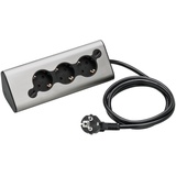 WMF Ambient Multi-Stecker Pro Edelstahl matt, 3-fach Schuko mit 2x USB-A, 1.8m (61.3022.5903 / 419040011)