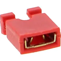 Jumper, Jumperbrücke mit 2.54mm Rastermaß - verschiedene Farben : Rot Farbe: Rot