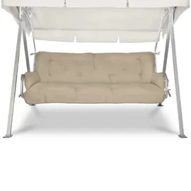 Beautissu Hollywoodschaukelauflage 180 x 50 x 8 cm beige 2-tlg.