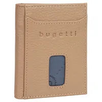 Bugatti Secure Slim Geldbörse RFID Schutz Leder 8 cm beige