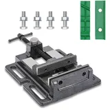 Bohrmaschinen-Schraubstock, 110 mm, Maschinenschraubstock, Werkbank Schraubstock mit Multi-Nut-Schraubstock und Schnellverstellknopf