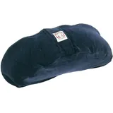 GURU SHOP Yoga Kissen Mond, Samt Yogakissen, Nackenkissen, Lesekissen - Nachtblau, Baumwolle, 18x45x20 cm