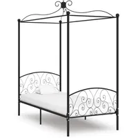 vidaXL Himmelbett-Gestell Schwarz Metall 90 x 200 cm