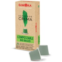 Gimoka - Kompatibel Für Nespresso - Kompostierbare Kapseln - 100 Kapsel - Geschmack CREMA - Intensität 10 - Made In Italy