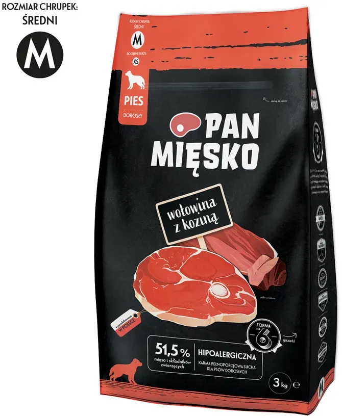 PAN MIĘSKO Rindfleisch mit Ziegenfleisch M 3kg