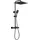 JOHO Regendusche Duschsystem Thermostat matt schwarz 30x30cm