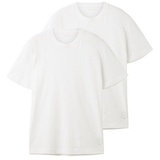 TOM TAILOR Herren T-Shirt - Weiß - 3XL,XXXL