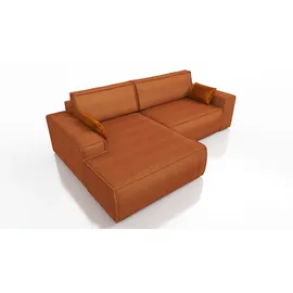 A&J MöbelLand Ecksofa TOR mit Schlaffunktion. Farbe: Terra. - Braun
