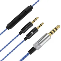 Ersatz-Audiokabel mit Lautstärkeregler und Mikrofon, kompatibel mit Sol Republic Master Tracks HD V8, V10, V12, Sol Republic X3 Kopfhörer, für iPhone, Samsung, Huawei, Android-Handy, Blau