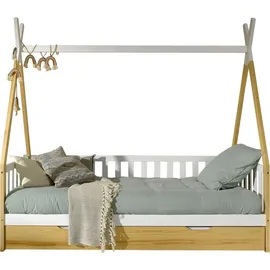 58 aufm Kessel Karyn 6 Kinderbett 206x96x185 Weiß/natur