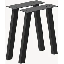 [en.casa] Tischgestell-Set, Schwarz Metall, 38x40x3 cm Esszimmer, Tische, Esstische, Tischsysteme, Tischgestell