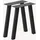 [en.casa] Tischgestell-Set, Schwarz Metall, 38x40x3 cm Esszimmer, Tische, Esstische, Tischsysteme, Tischgestell