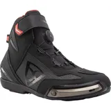 mugenrace Woody perforierte Motorrad Schuhe, schwarz-rot, Größe 46 für Männer