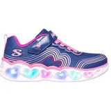 SKECHERS Sneaker »HEART LIGHTS«, Freizeitschuh, Klettschuh, Blinkschuh mit buntem Regenbogen Stitching, Gr. 31, navy-multi, , 46687223-31