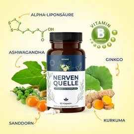 biovana Nervenquelle Vitamin B Komplex Kapseln 60 St.