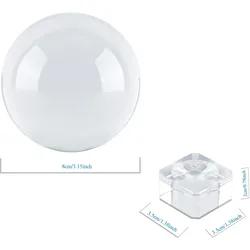 Intirilife Glaskugel mit Ständer in KRISTALL KLAR 80 mm - Kristallkugel mit Glasständer perfekt geeignet für Fotografie