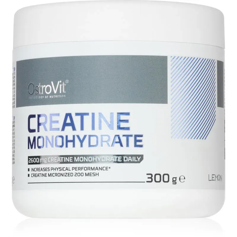 OstroVit Creatine Monohydrate Förderung der sportlichen Leistung Geschmack Lemon 300 g