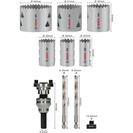 Bosch Multi Material Lochsäge Q-Lock Aufsteckhalter-Set 10-tlg.