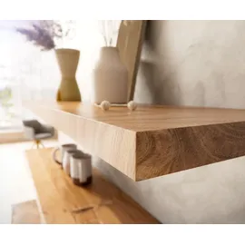 DeLife Wandregal Edge 100 cm Akazie Natur 100 x 3 x 30 cm Beige