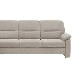 meinSofa Eckcouch Flachgewebe 2-Sitzer Creme