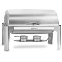 Mahlzeit Edelstahl Chafing Dish, 8 Liter, Rolltop, Speisenwärmer, Wärmebehälter, Warmhaltebehälter