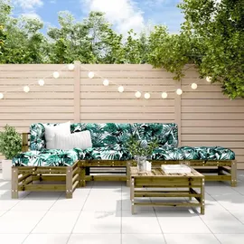 vidaXL Garten-Lounge-Set 6-tlg. Imprägniertes Kiefernholz braun