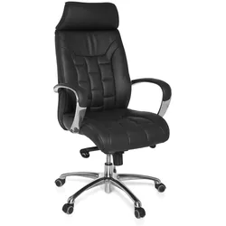 KADIMA DESIGN Luxus XXL Chefsessel: Echtleder, breite/höhe Rückenlehne, Lendenwirbelstütze, Multiblock-Mechanik, 120 kg Tragkraft.