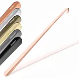 JK Trade® 52cm STABILER Edelstahl Schuhlöffel Lang | 2mm polierter Metall Schuhanzieher Lang zum Stehen | Schnell & Einfach | optimierte Länge & Breite | Shoe Horn | Business | Aufhängbar