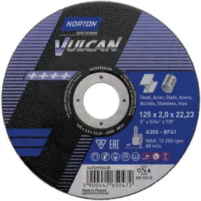 Norton Trennscheibe Vulcan Stahl/Inox gerade 125x2,0