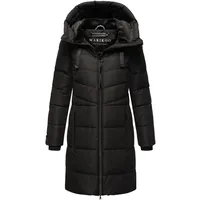 Marikoo Winterjacke MARIKOO "Natsukoo XVI" Gr. XS, schwarz Damen Jacken Stepp Mantel mit großer Kapuze