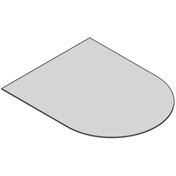 TermaTech | Bodenplatte Halbkreis | 800×1000×6 mm | Glas