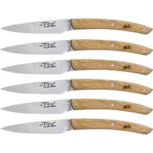 Laguiole Jean Dubost Messerset 6-tlg. Eichenholz Braun