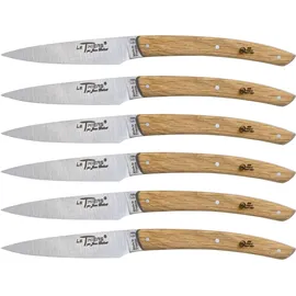 Laguiole Jean Dubost Messerset 6-tlg. Eichenholz Braun