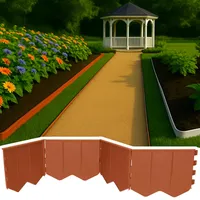 GARDENIX Flexible Rasenkante Hellbraun 5.15m - Kunststoff Mähkante zum einschlagen - Rasenkantenband Beetabgrenzung Beetbegrenzung Langlebig