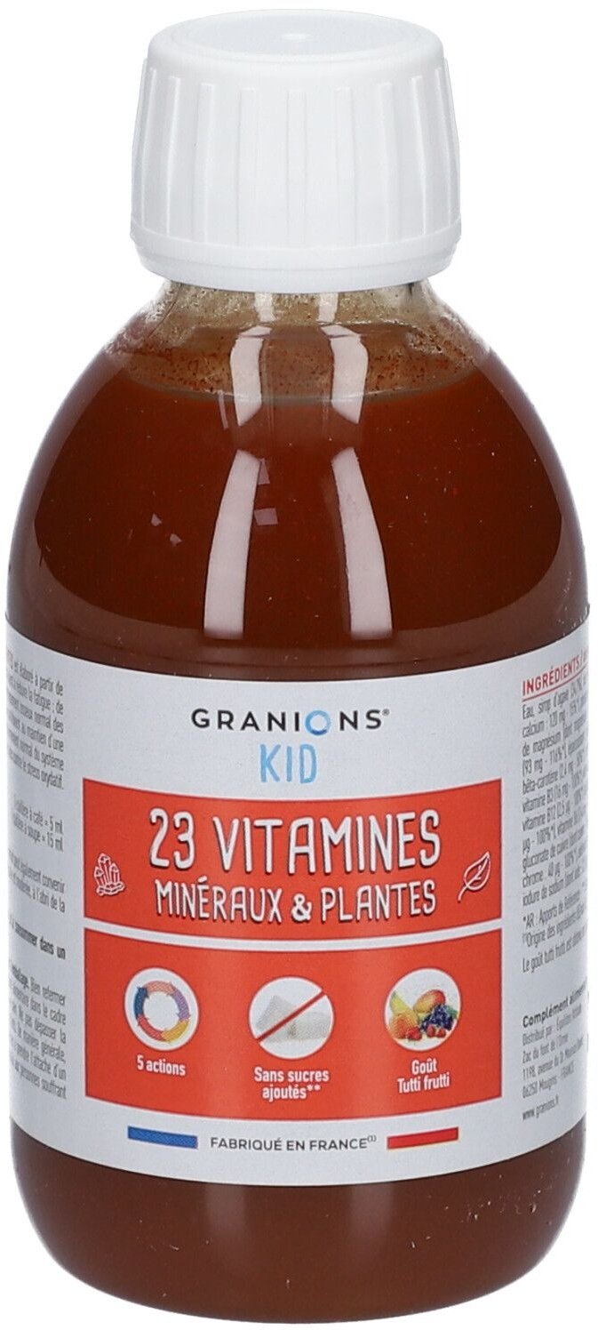 Granions® Kid 23 Vitamine - Aux Plantes Goût Tutti frutti