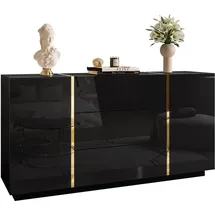 lookway SIDEBOARD MIT SCHUBLADEN ONYX HOCHGLANZ 158 CM PUSH OPEN