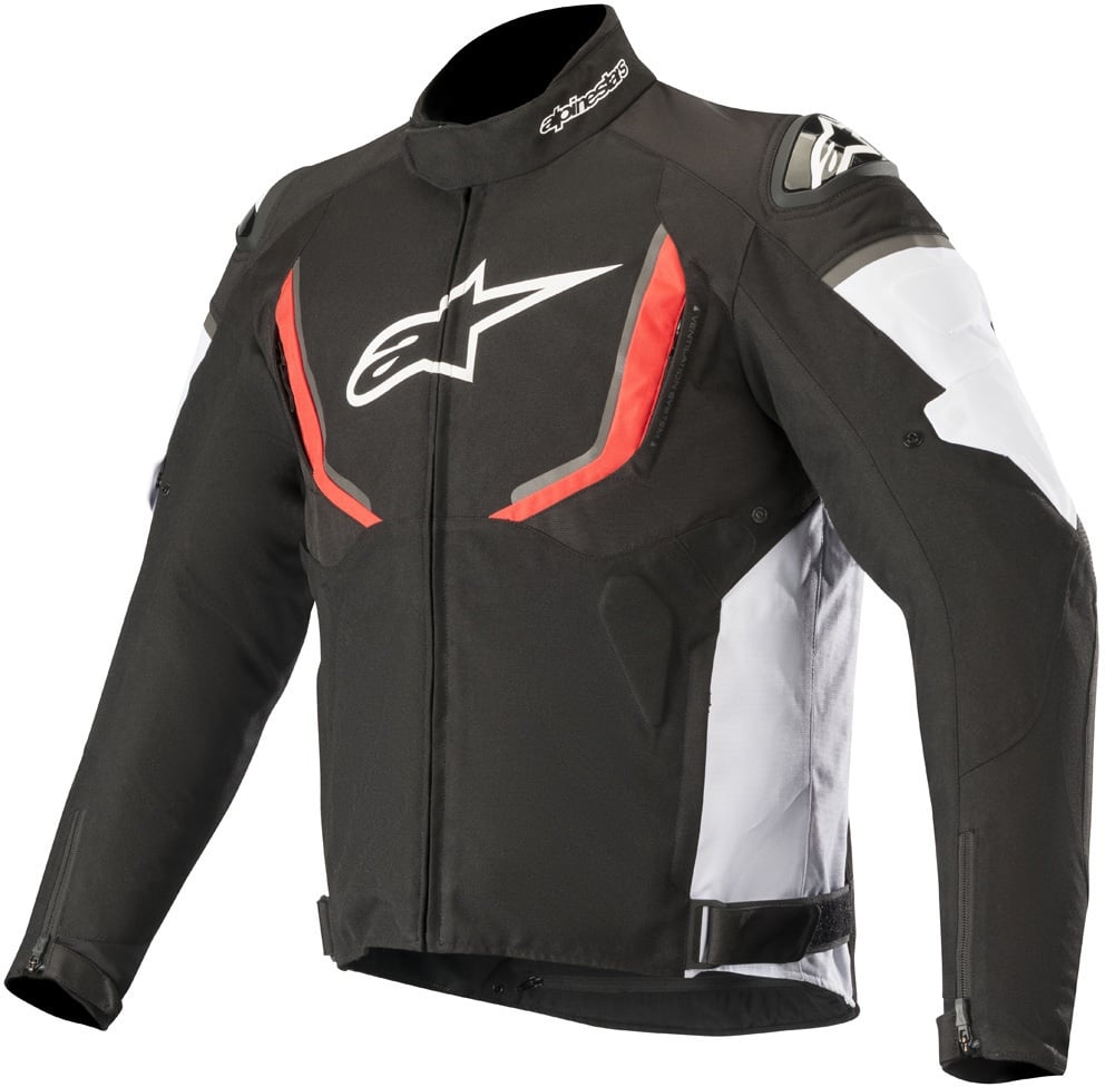 Alpinestars T-GP R v2 Waterdichte motorfiets textiel jas, zwart-wit-rood, XL