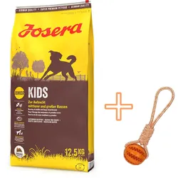 JOSERA Kids 12,5kg + NUXIE Hundespielzeug Tug mit Ball 30cm