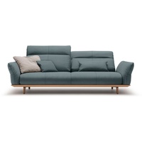 hülsta sofa 3,5-Sitzer hs.460, Sockel in Eiche, Füße Eiche natur, Breite 228 cm blau|grau