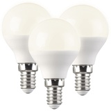 Luminea 3er-Set LED-Lampe Tropfenform P45, E14 5W (ersetzt 40W) 400lm warmweiß