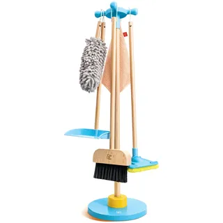 HaPe Spielzeug-Putzset mit Ordnungsständer, Kinder-Rollenspiel, ab 3 Jahren